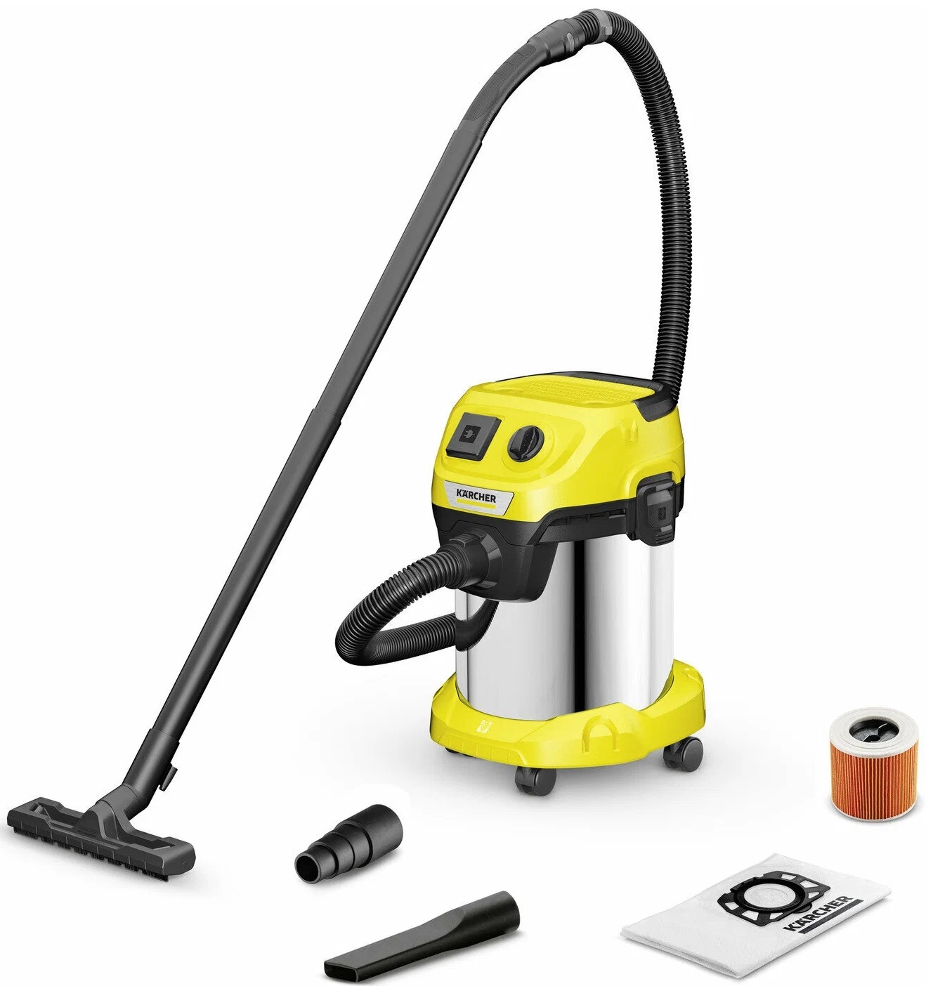 Пылесос KARCHER WD 3 P S V-17/4/20 — цена в Орске, купить в  интернет-магазине, характеристики и отзывы, фото